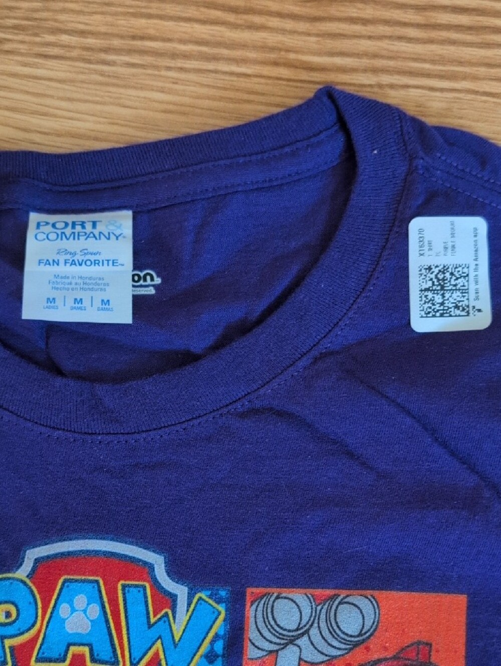 NWT Paw Patrol Purple Women's Graphic Tee Multicolor Character Panels - Size Med - Picture 2 of 3